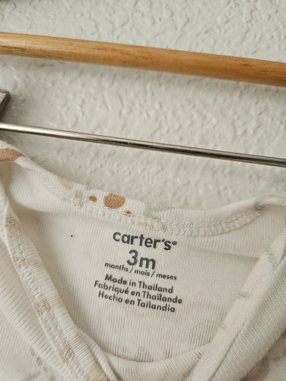 carters animal safari print, 3 months